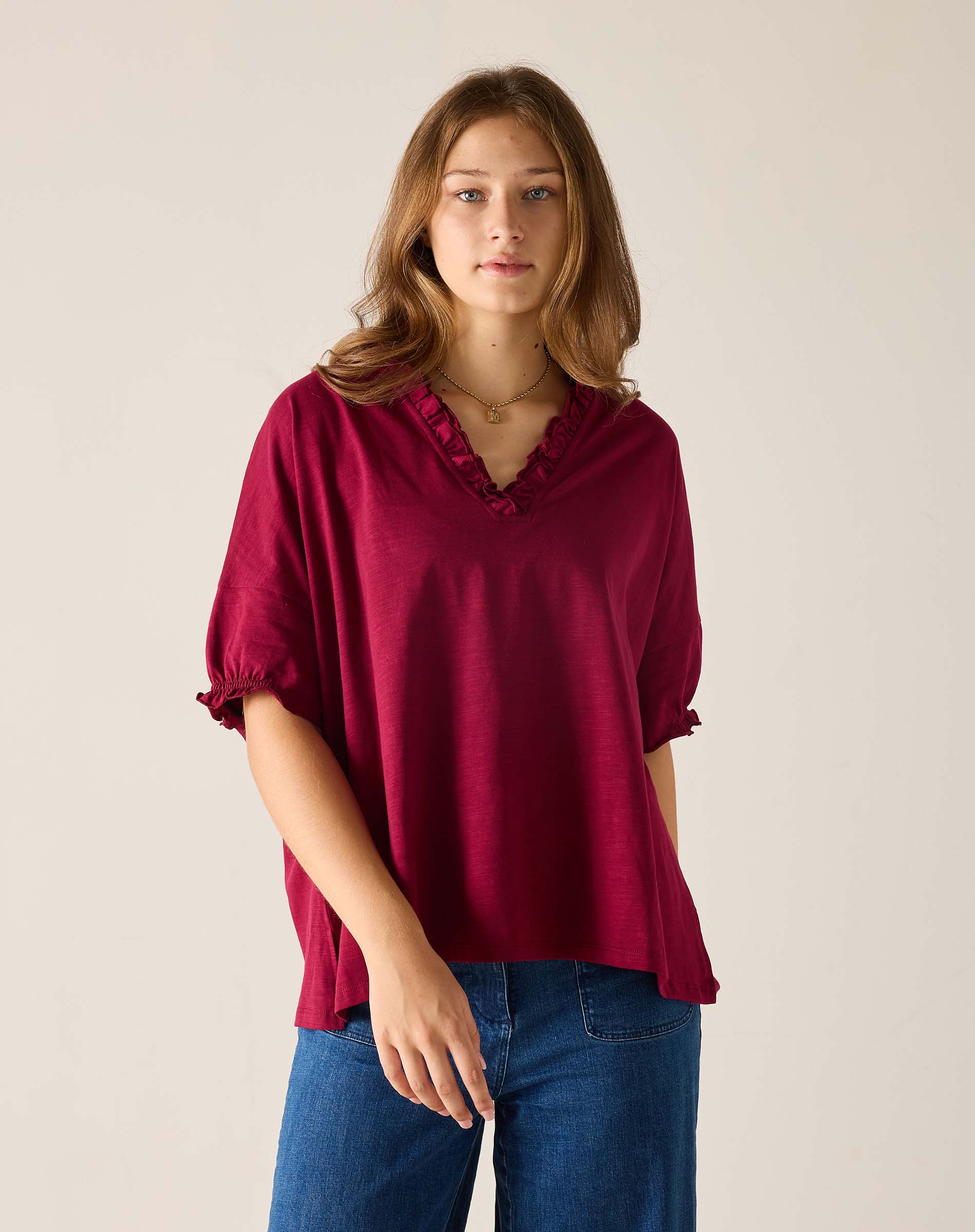 Amelia Ruffle Tee