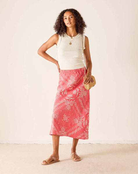Arles Linen Maxi Skirt Voyageur by Mersea | Resort Skirt – MERSEA