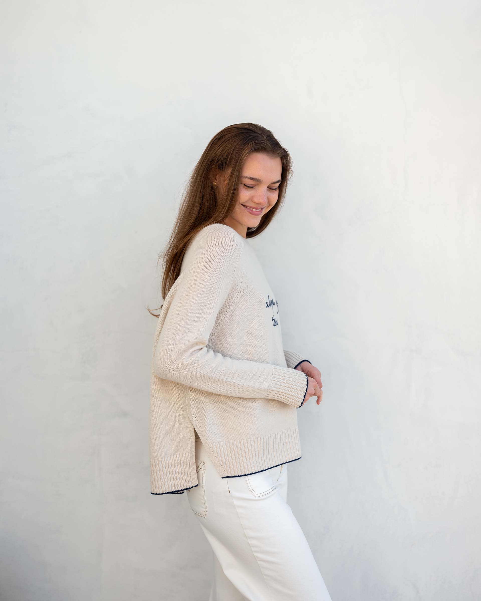 Women's Fall Cashmere Crewneck Sweater