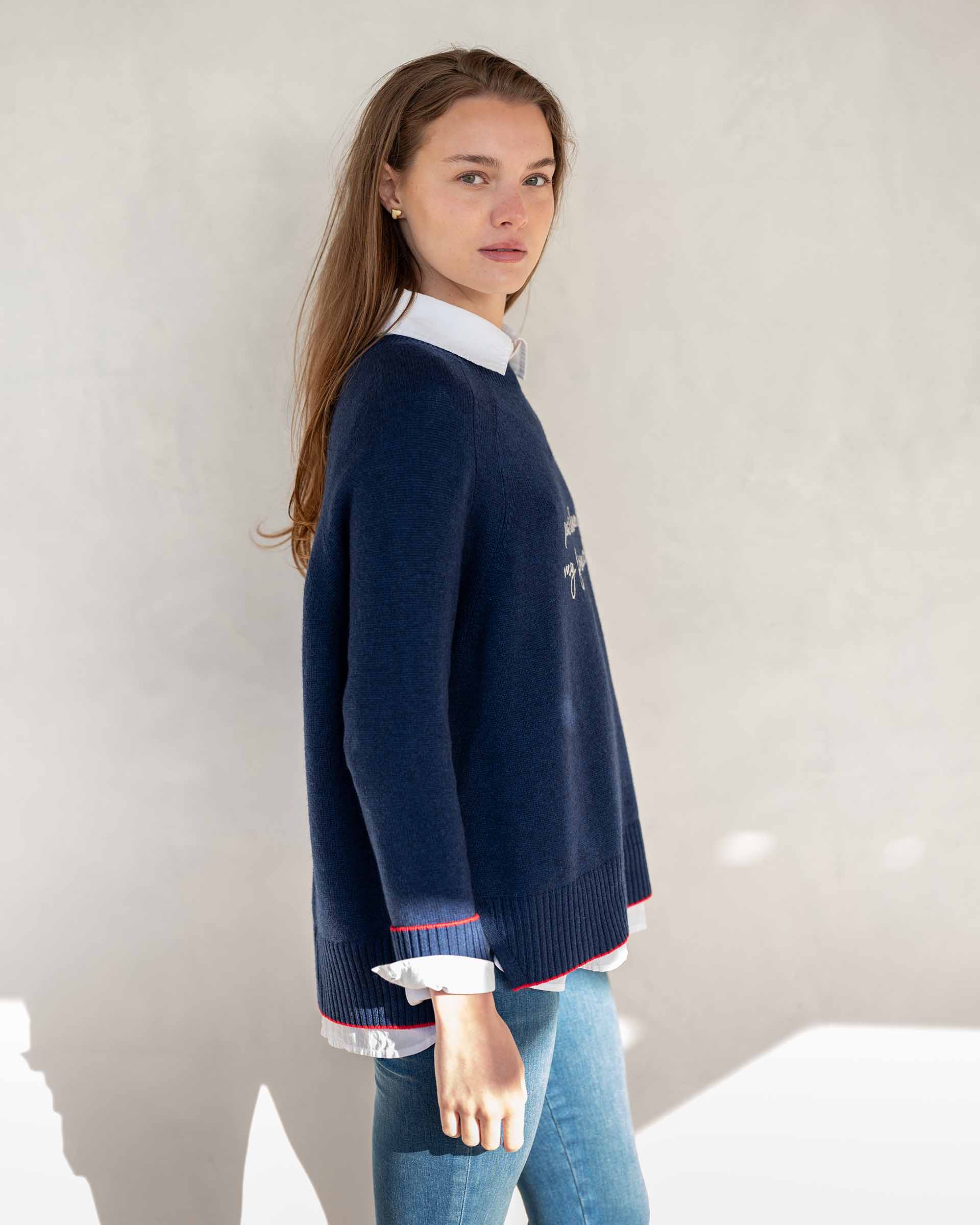 Women's Fall Cashmere Crewneck Sweater