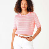 Breton Short-Sleeve Crewneck Sweater
