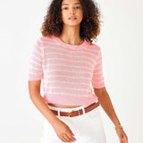 Breton Short-Sleeve Crewneck Sweater
