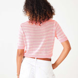 Breton Short-Sleeve Crewneck Sweater