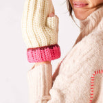 Fun Vibrant Winter Mittens With Thumb Hole