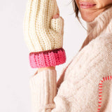 Fun Vibrant Winter Mittens With Thumb Hole