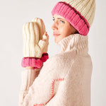 Fun Vibrant Winter Mittens With Thumb Hole