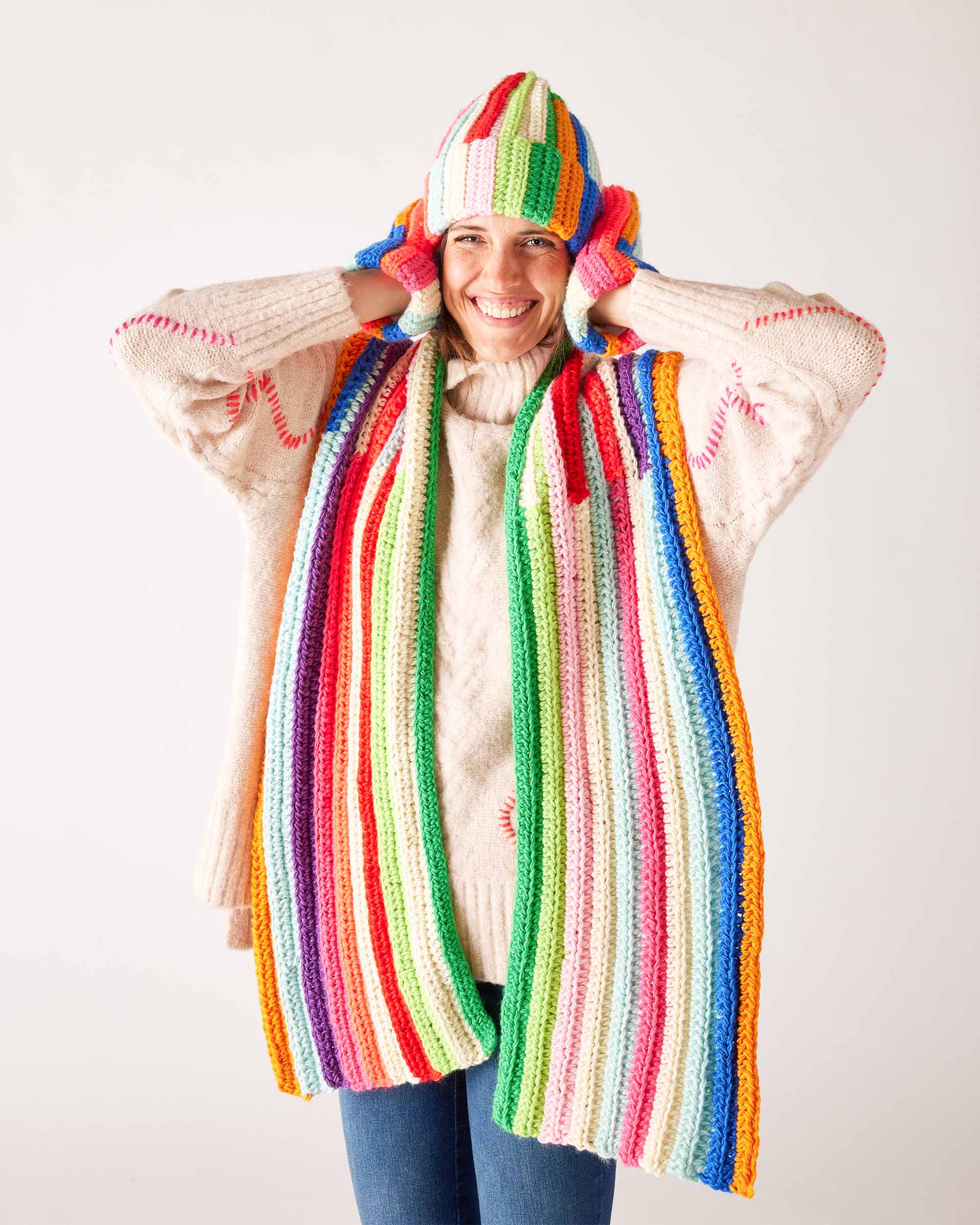 Colorful Winter Knit Scarf