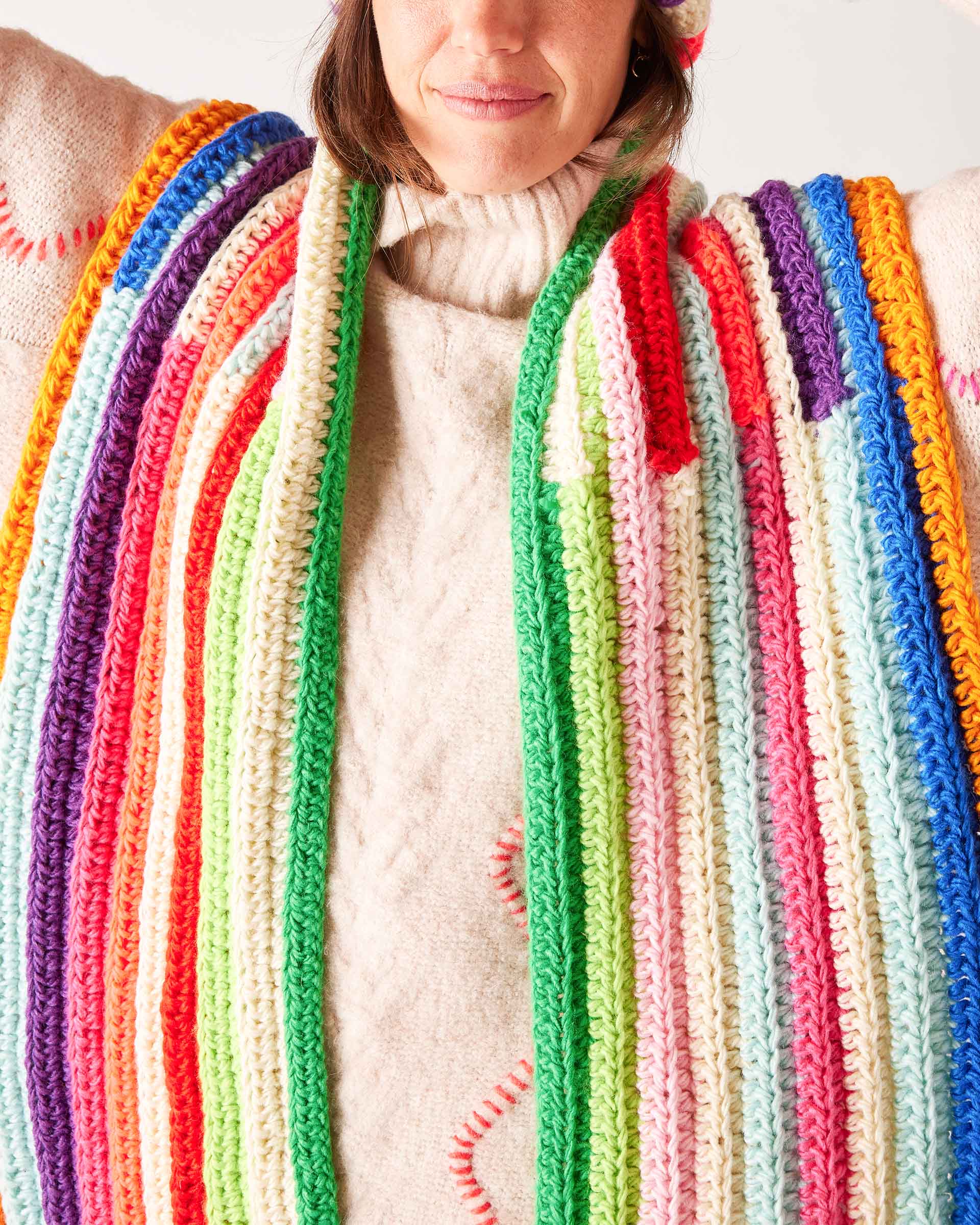 Colorful Winter Knit Scarf