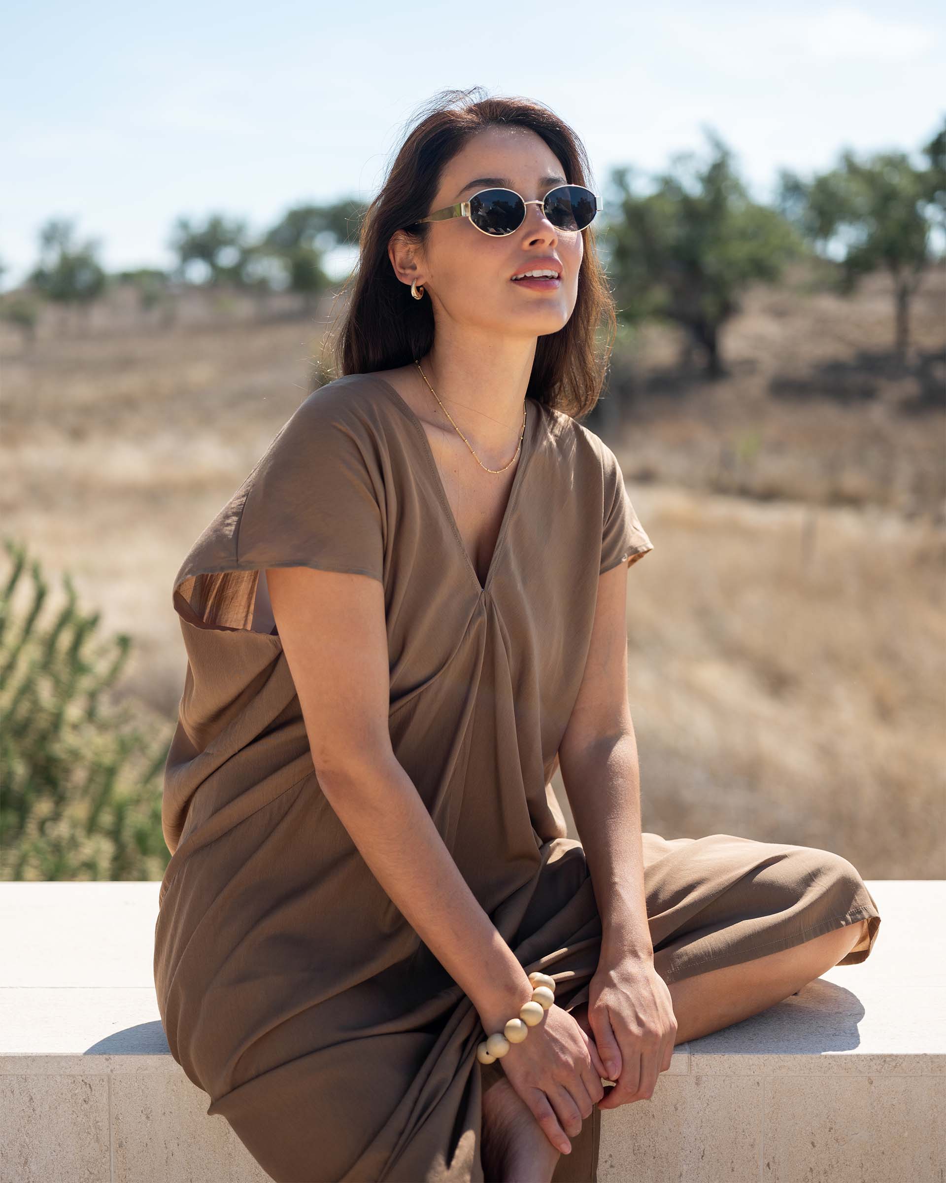 Cotton Mini Coverup Dress by Mersea