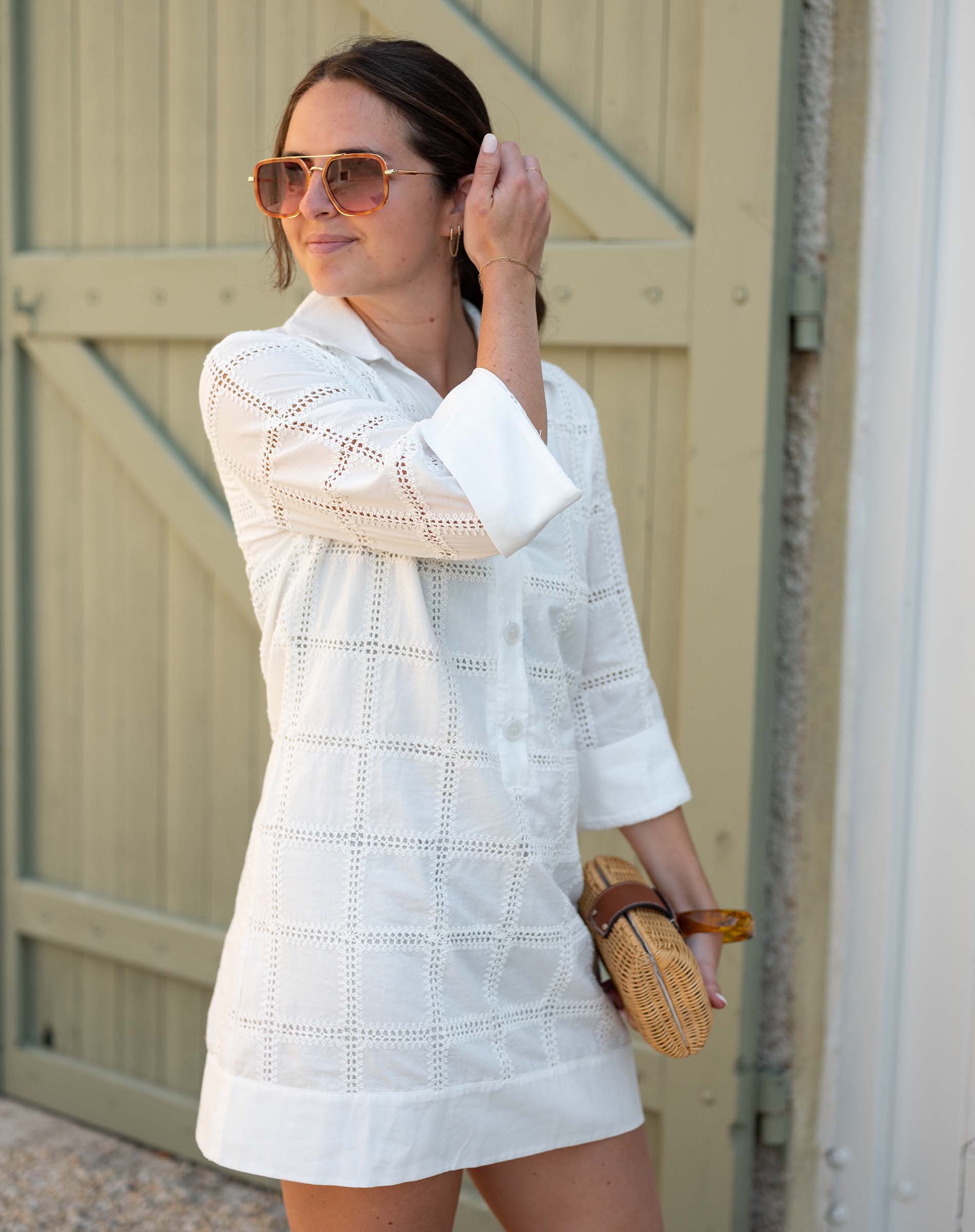 Camille Crochet Block Dress