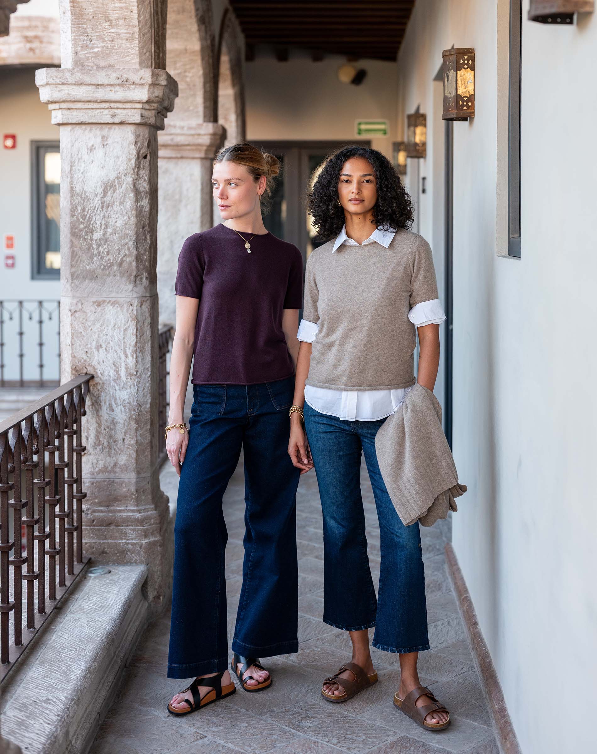 Women's Short Sleeve Cashmere Sweater