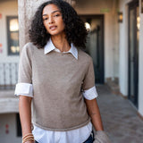 Women's Short Sleeve Cashmere Sweater