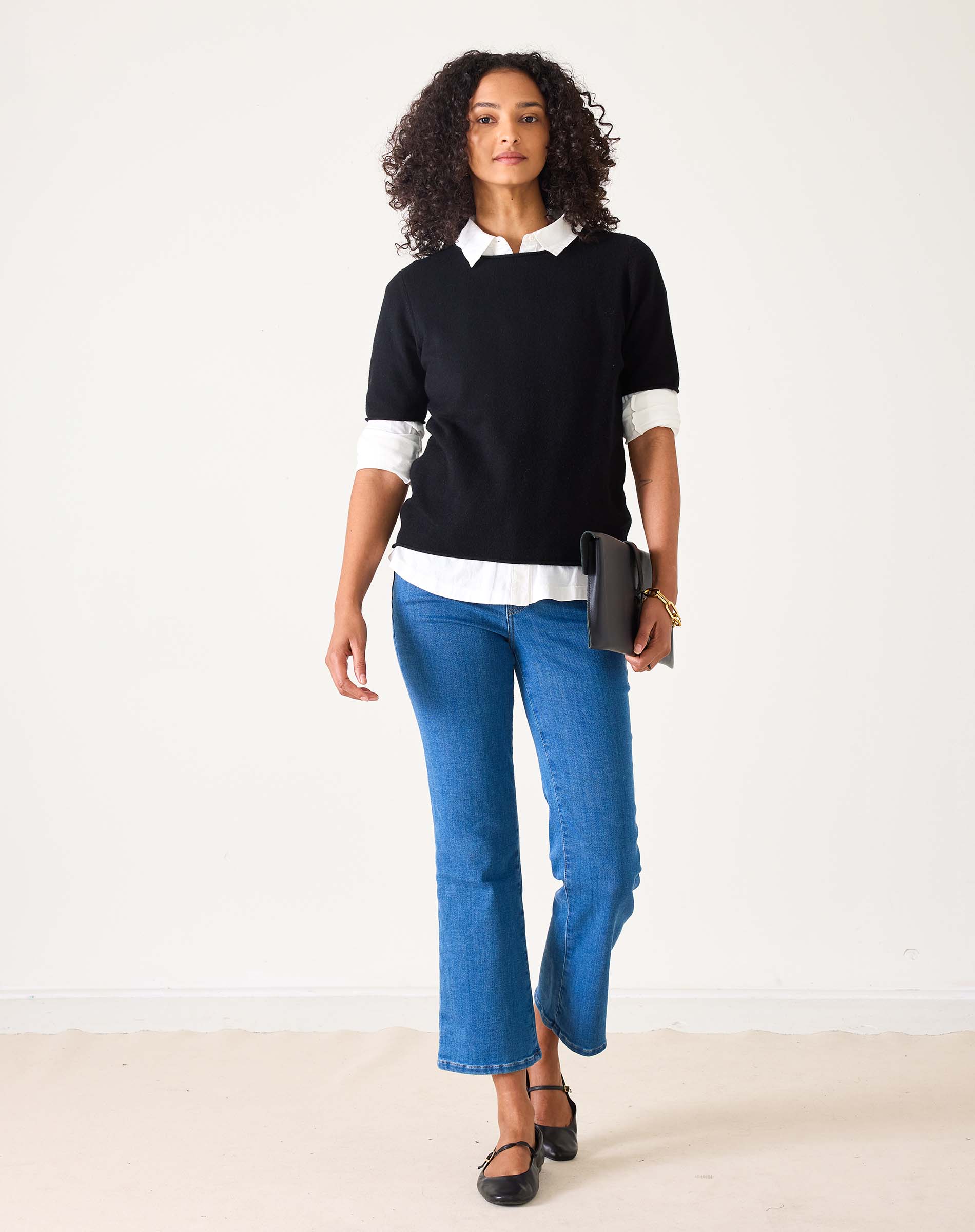 Women's Short Sleeve Cashmere Sweater