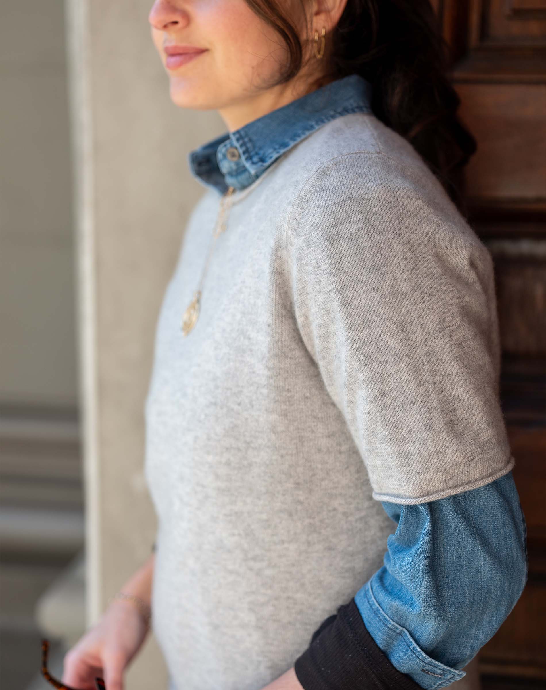 Women's Short Sleeve Cashmere Sweater
