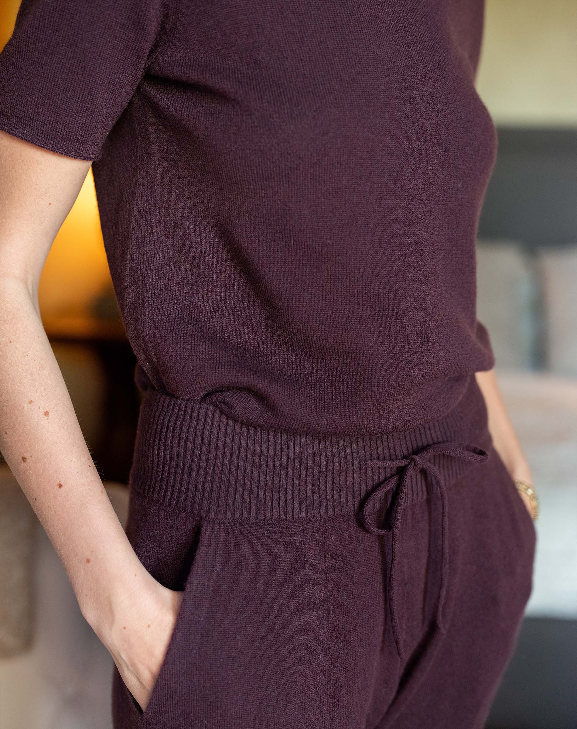 Women's Short Sleeve Cashmere Sweater