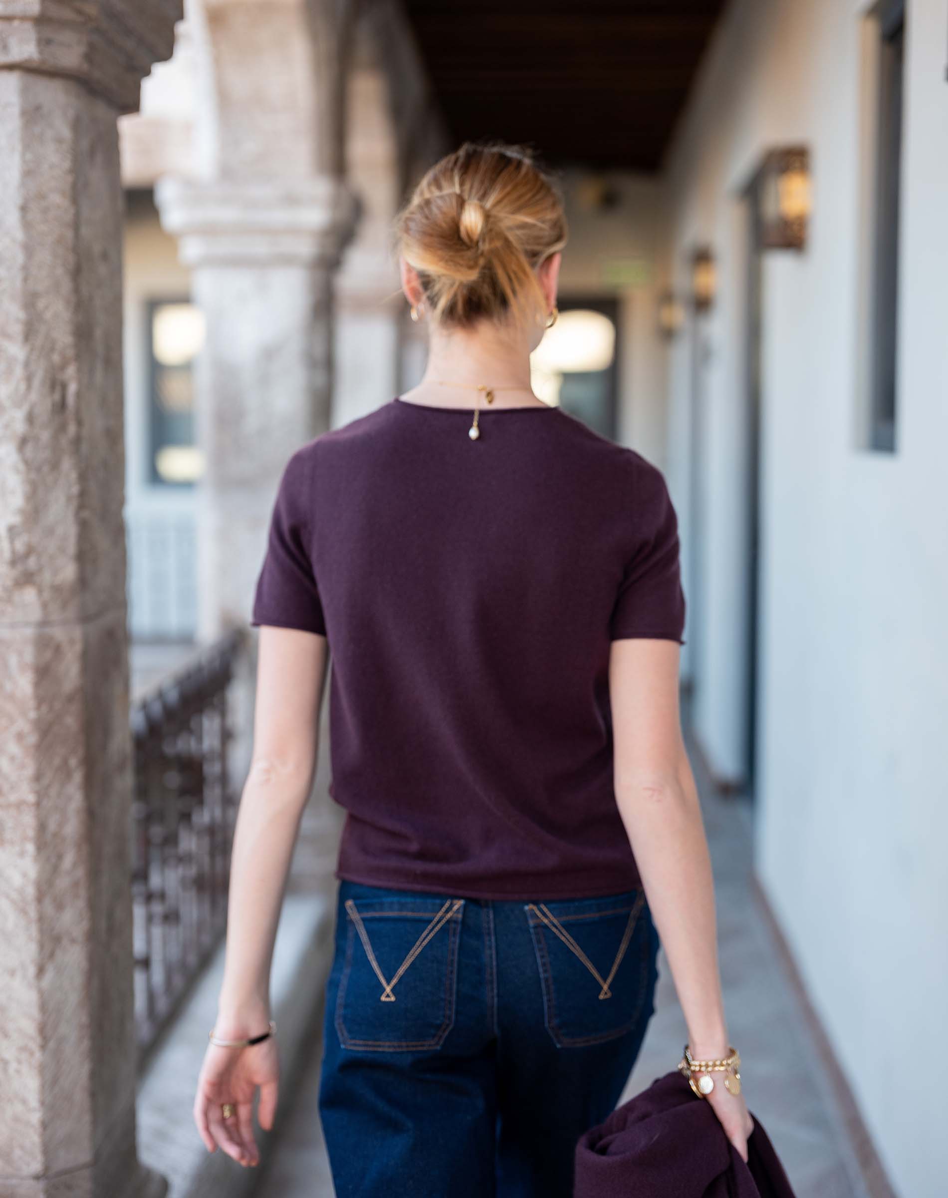 Women's Short Sleeve Cashmere Sweater