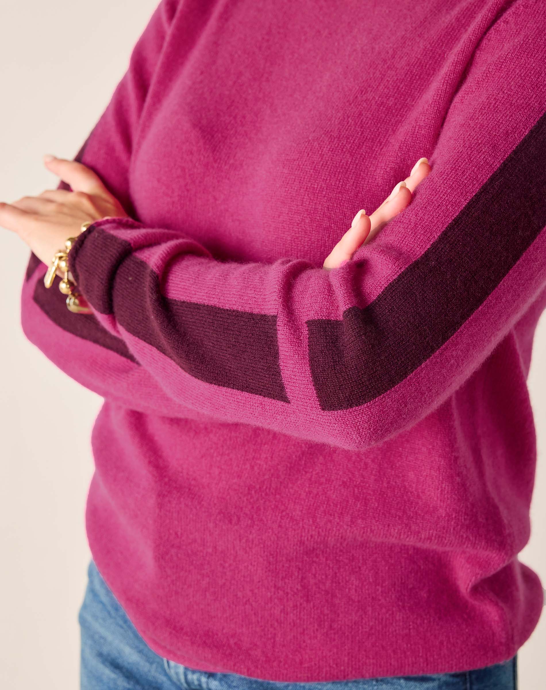 Women's Hot Pink Cashmere Sweater