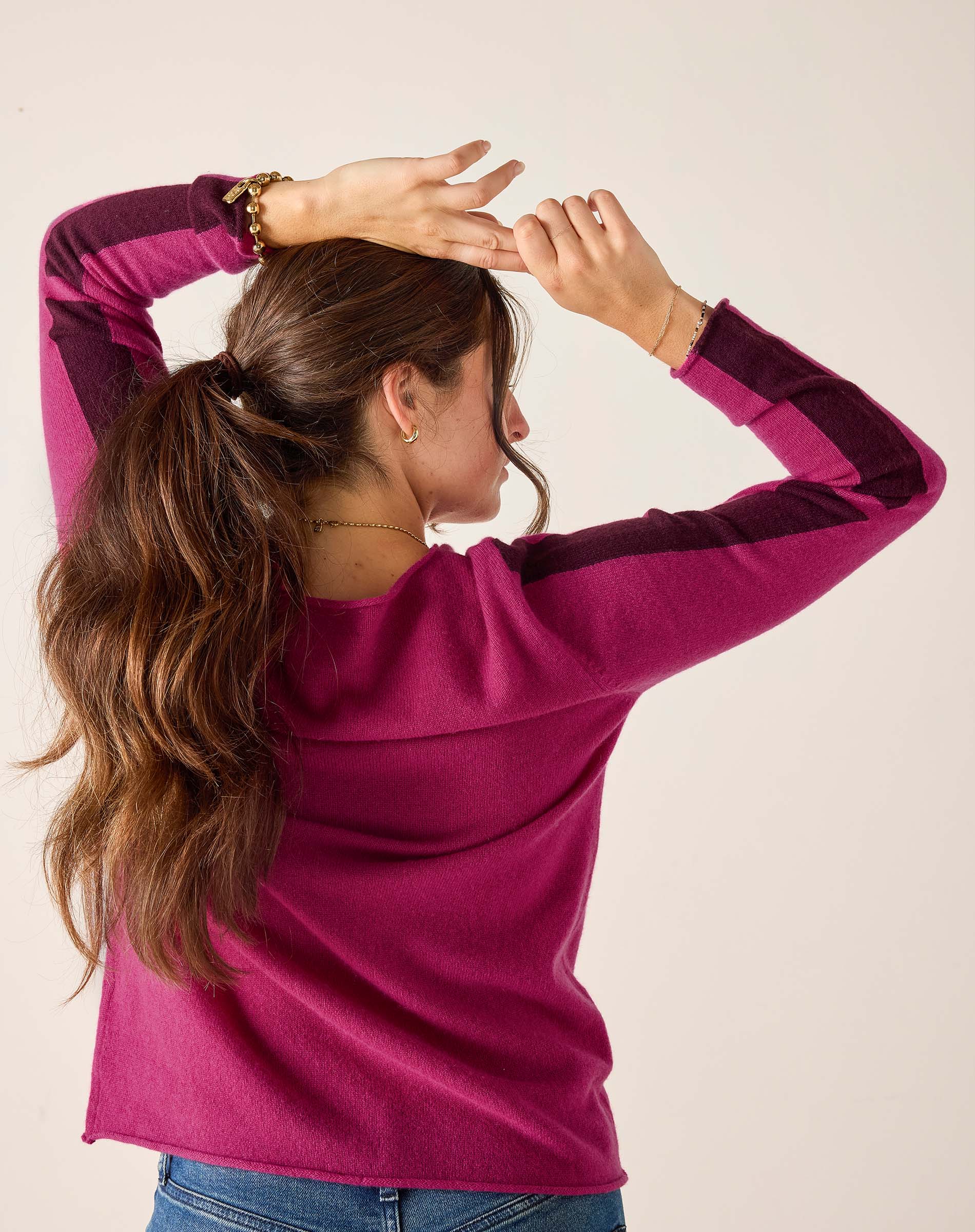 Women's Hot Pink Cashmere Sweater