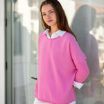 Women's One Sized Cashmere Sweater with Side Slits