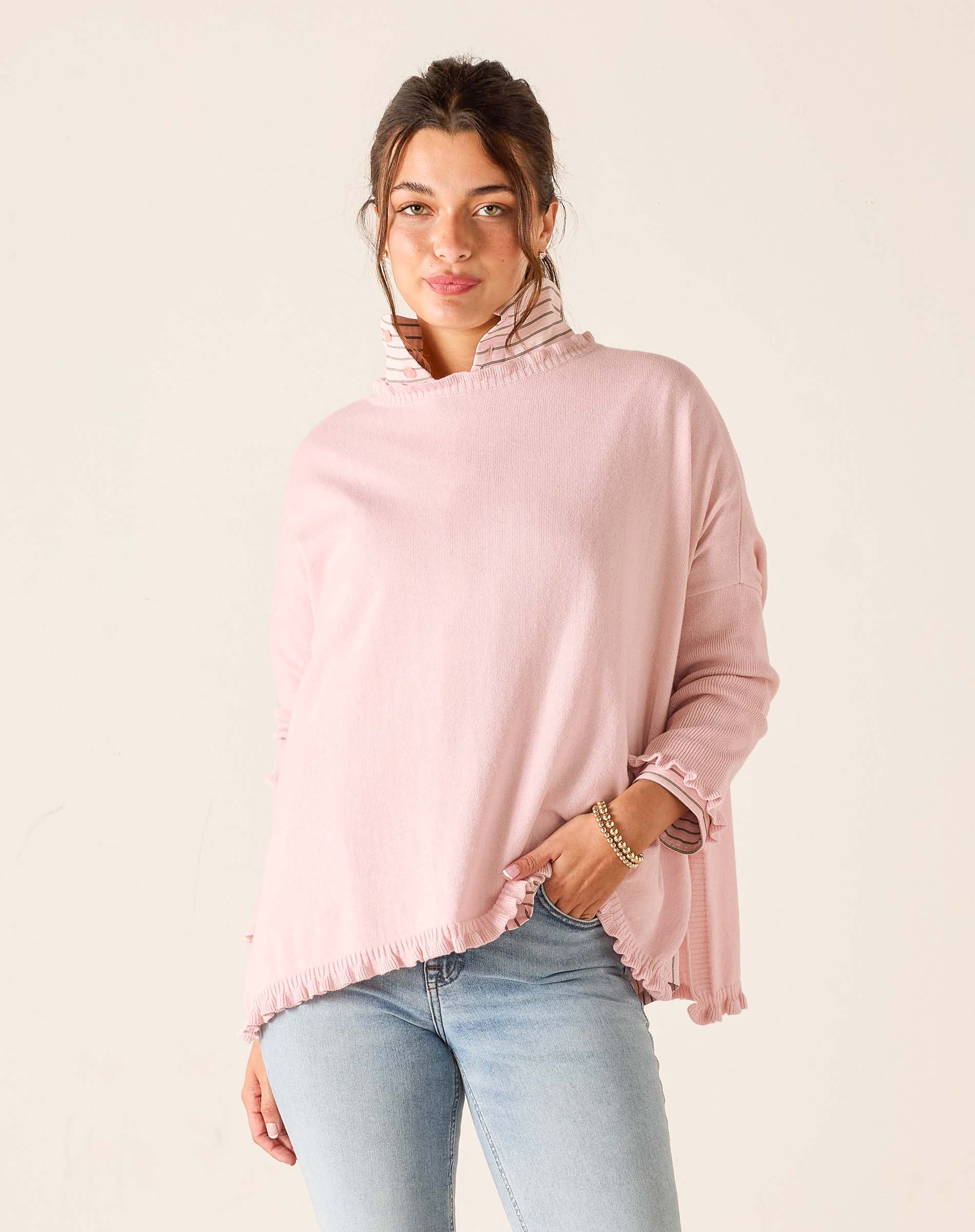 Catalina Cotton Ruffle Sweater