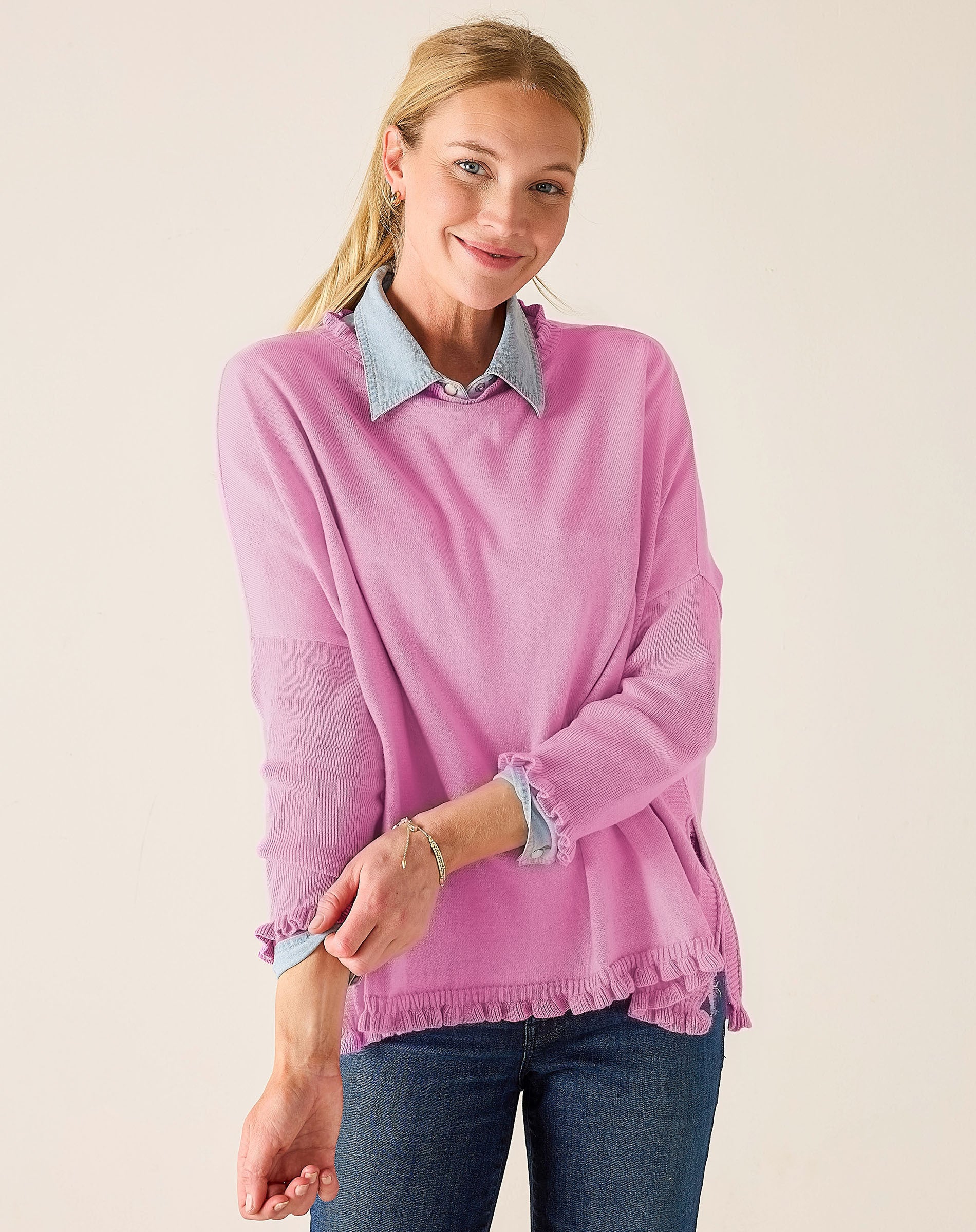 Catalina Cotton Ruffle Sweater