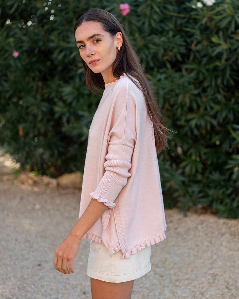 Catalina Cotton Ruffle Sweater