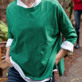 Women's Bright Green One Sized Slub Tee