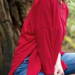 Women's Bright Red One Sized Slub Tee