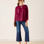 Women's Dark Purple One Sized Slub Tee