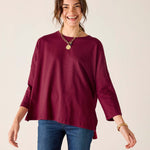 Women's Dark Purple One Sized Slub Tee