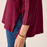 Women's Dark Purple One Sized Slub Tee