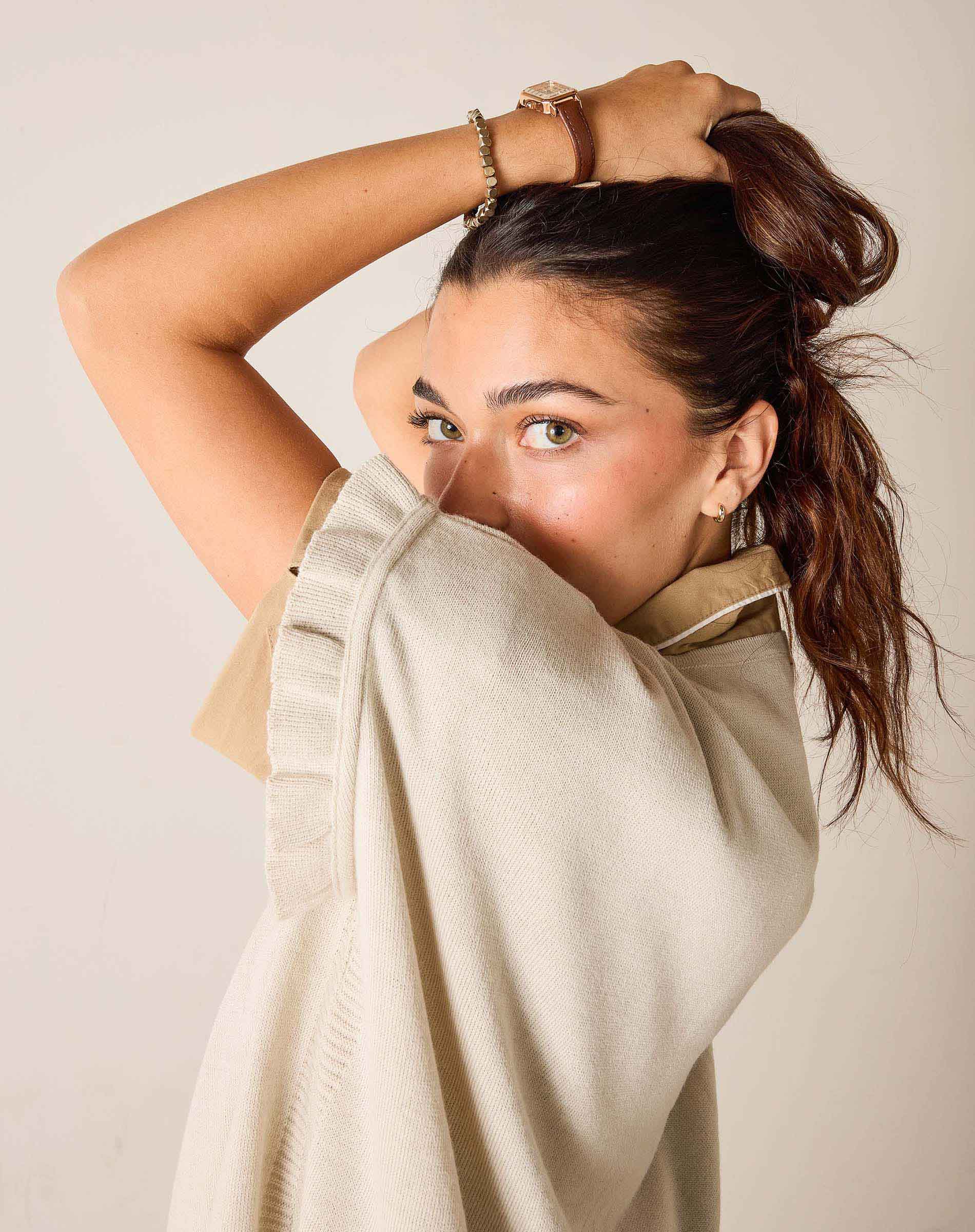 Catalina Short Sleeve Ruffle Sweater by MERSEA | Short Sleeve
