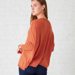 Women's Burnt Orange Oversized Sweater