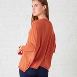 Women's Burnt Orange Oversized Sweater