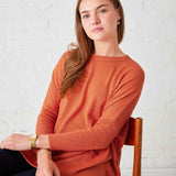 Women's Burnt Orange Oversized Sweater