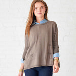 Women's Brown Oversized Fall Sweater