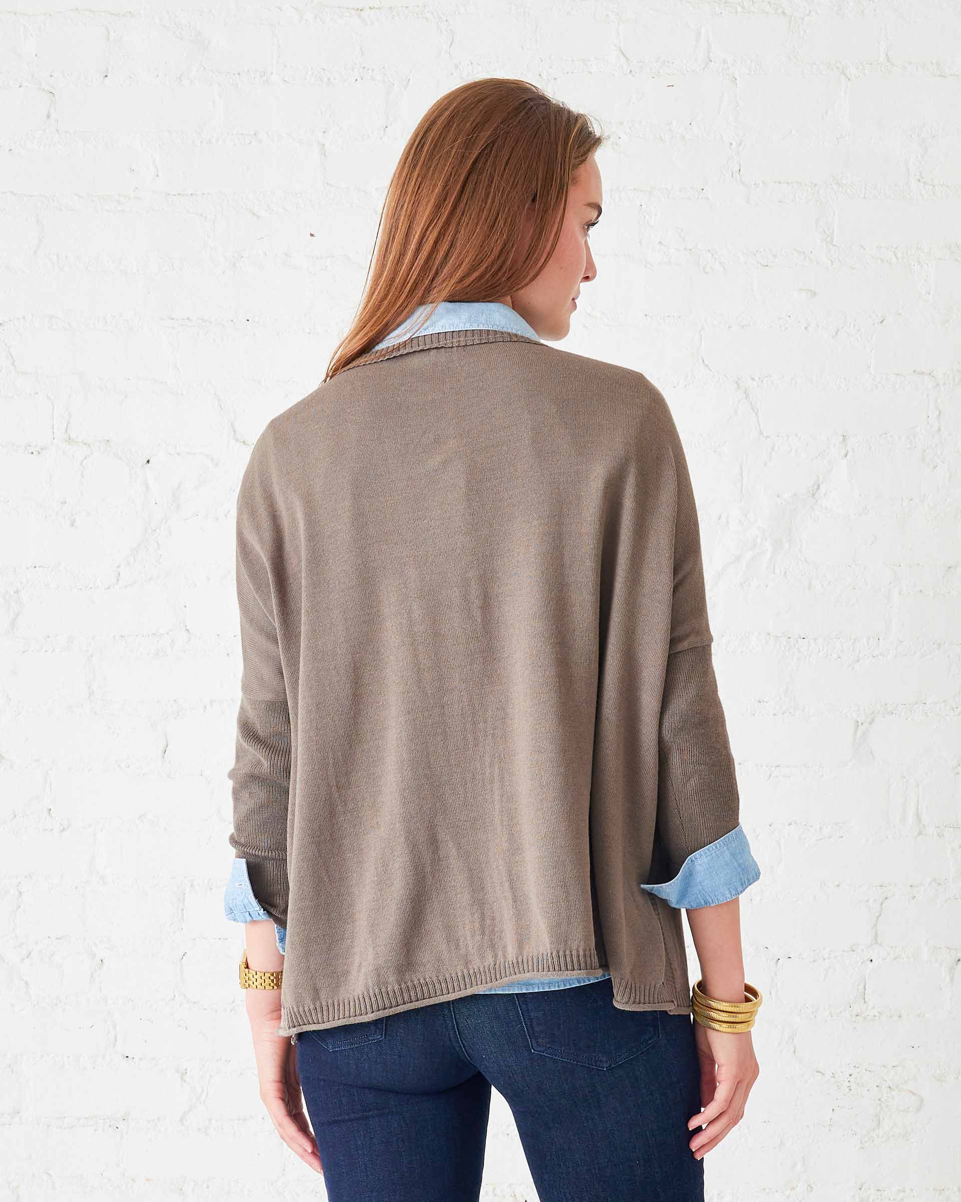 Women's Brown Oversized Fall Sweater