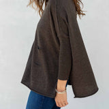 Women's Dark Brown Oversized Sweater