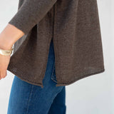 Women's Dark Brown Oversized Sweater