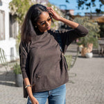 Women's Dark Brown Oversized Sweater