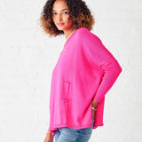 Women's Hot Pink Oversized Sweater