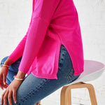 Women's Hot Pink Oversized Sweater