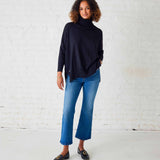 Women's Turtleneck Sweater with Side Slits