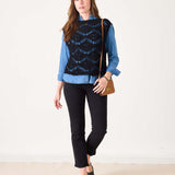 Women's Black Crochet Vest