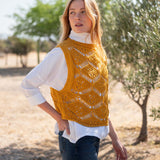 Women's Yellow Crochet Vest