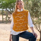 Women's Yellow Crochet Vest