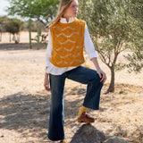 Women's Yellow Crochet Vest