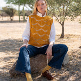 Women's Yellow Crochet Vest