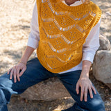 Women's Yellow Crochet Vest