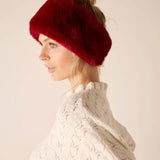 Garnet faux fur headband